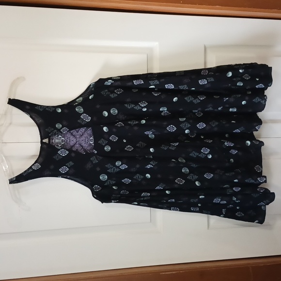 Intimately Free People boho pullover slip tank dress - SP - black/purple - Picture 4 of 8